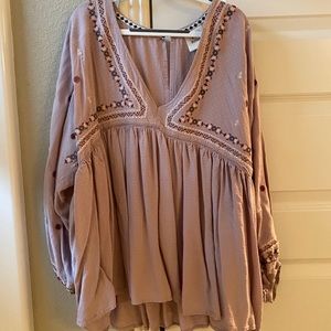 Purple 3/4 length top